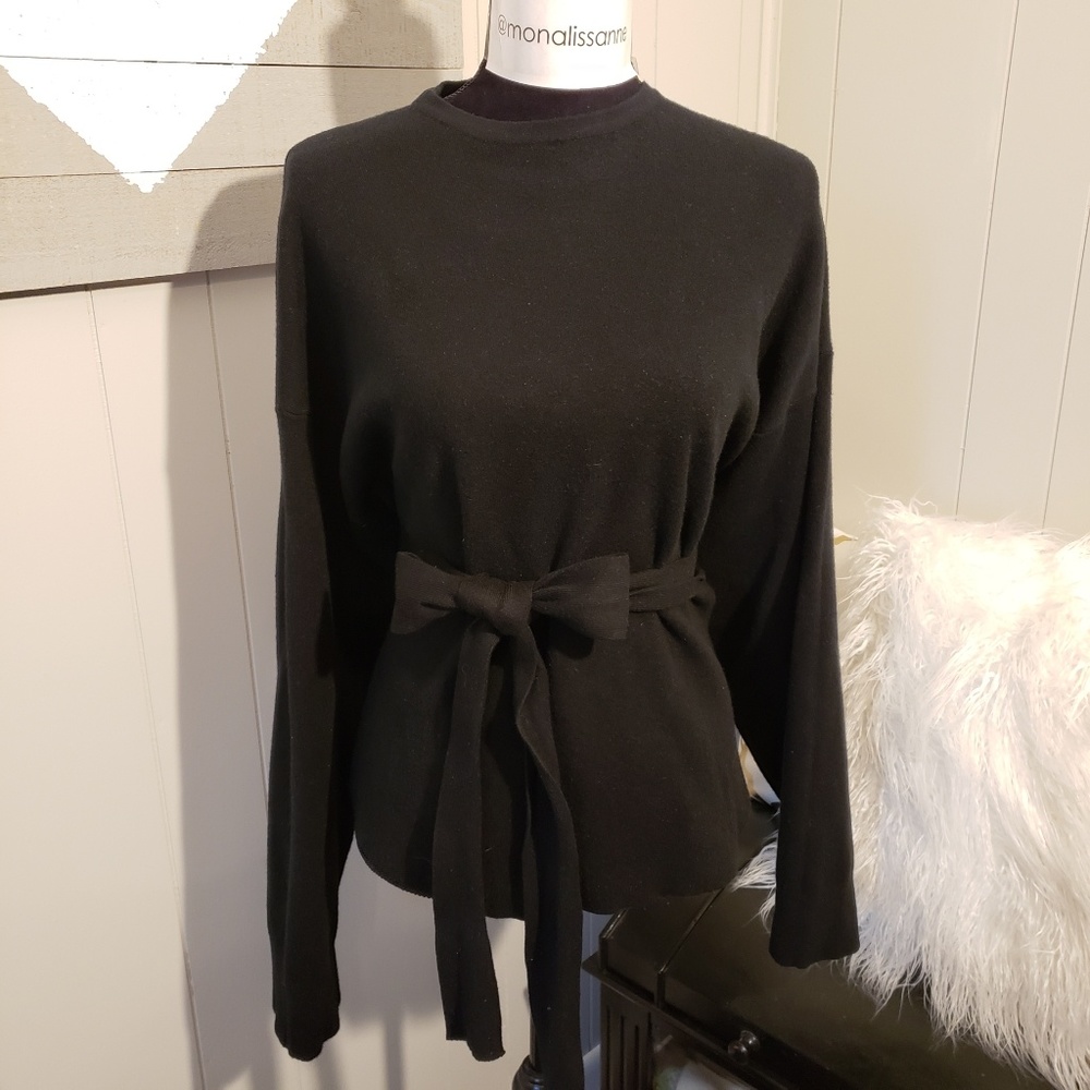 Modern Citizen Oriane Tie Front Knit Sweater